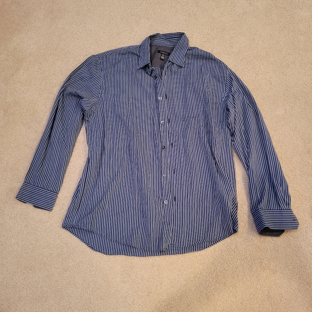 Blue Striped Dress Shirt